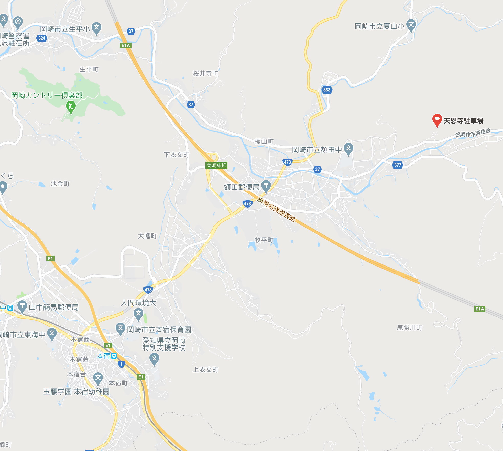 岡崎市片寄町山下33 天恩寺駐車場
